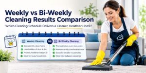Comparison of weekly and bi-weekly home cleaning results